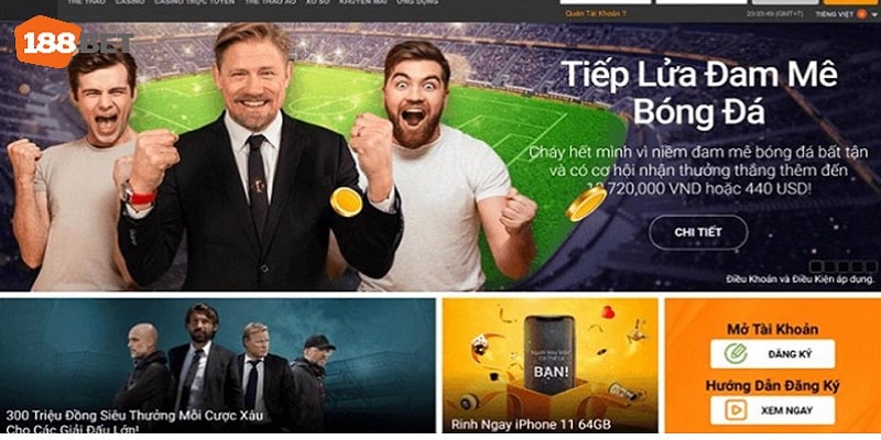 188Bet tiếp lửa đam mê bóng đá