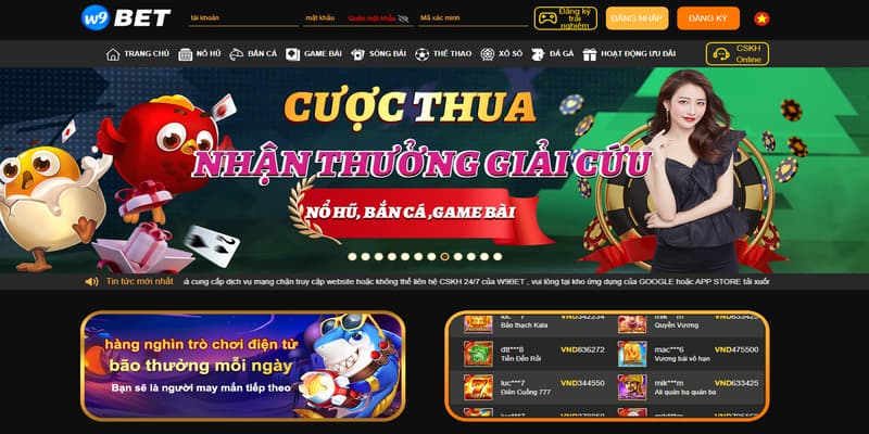 W9bet nhà cái hấp dẫn nhất 2024